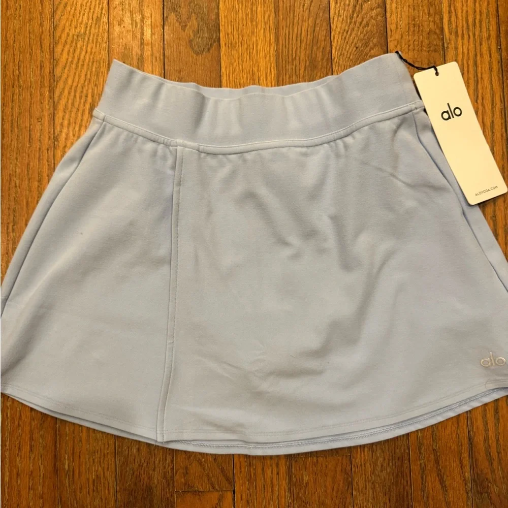 NEW ALO Yoga Seashell Blue tennis Skirt